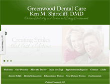 Tablet Screenshot of greenwooddentalcare.com